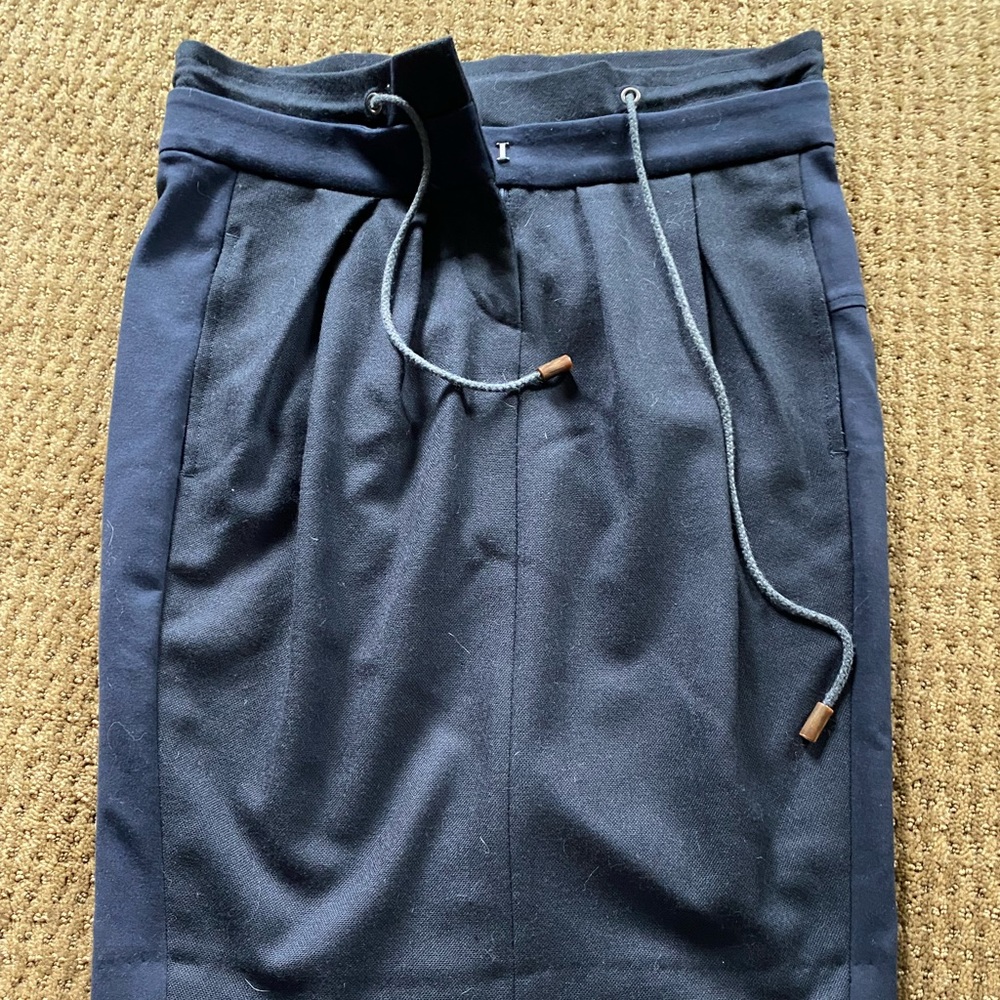 Navy pencil skirt
